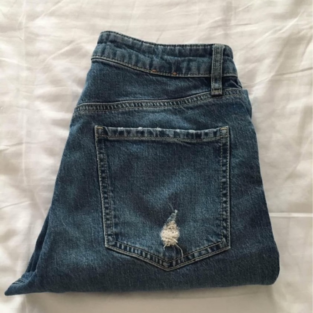 Garage Blue Straight Leg Jeans with Vintage Appeal